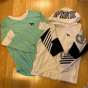 Pink sweatshirts